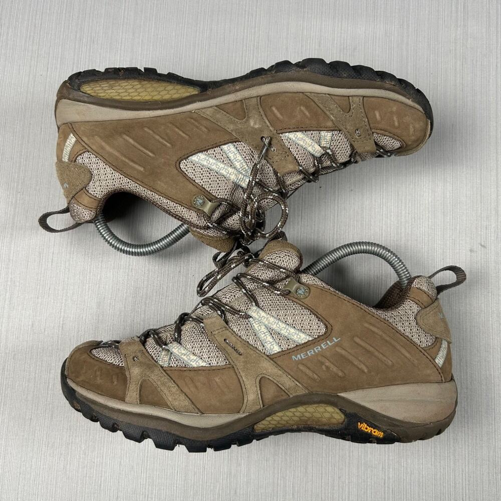 Merrell Siren Sport Olive Womens Hiking Shoes US 9 Brown Leather Athletic